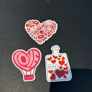 Set of 3 Heart Stickers